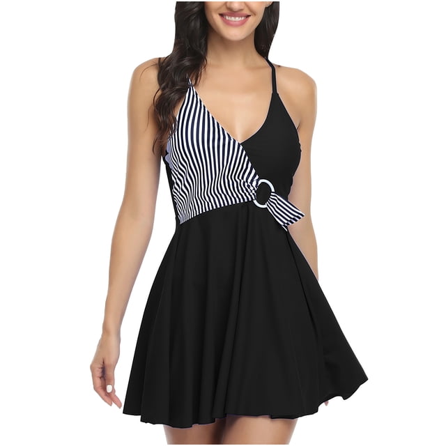 Bikini con estilo para mujer con almohadilla en el pecho sin soporte de acero Correa cómoda Traje de baño dividido Conjunto de dos piezas para la playa OAVQHLG3B Store lin121212