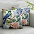 thumbnail image 3 of Wuche  Home Decor Pillow Cases Blue Watercolor Hibiscus Flowers Iris and Bird,Cushion Cover Oblong Rectangle for Men Women Boys Girls for Sofa Bedroom Livingroom, 3 of 5