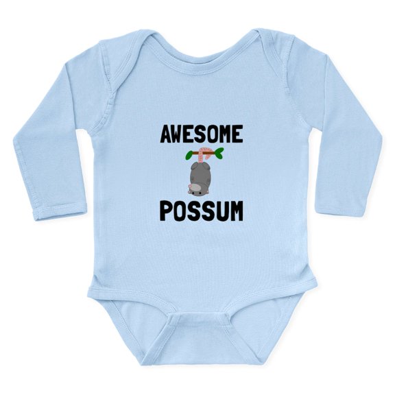 CafePress - Awesome Possum Body Suit - Long Sleeve Cotton Baby Bodysuit