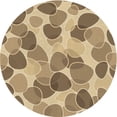 thumbnail image 1 of Ahgly Company Machine Washable Indoor Round Transitional Brown Area Rugs, 4' Round, 1 of 7