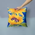 thumbnail image 2 of Carolines Treasures 6012PW1414 Flower - Sunflower Decorative   Canvas Fabric Pillow 14Hx14W multicolor, 2 of 4