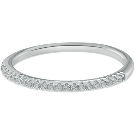 1/4 Carat T.W Cubic Zirconia Sterling Silver Wedding Band