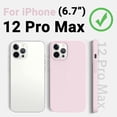 thumbnail image 2 of Shockproof Designed for iPhone 12 Pro Max Case, Liquid Silicone Phone Case with [Soft Anti-Scratch Microfiber Lining] Drop Protection 6.7 inch Slim Thin Cover, Ice Pink, 2 of 14