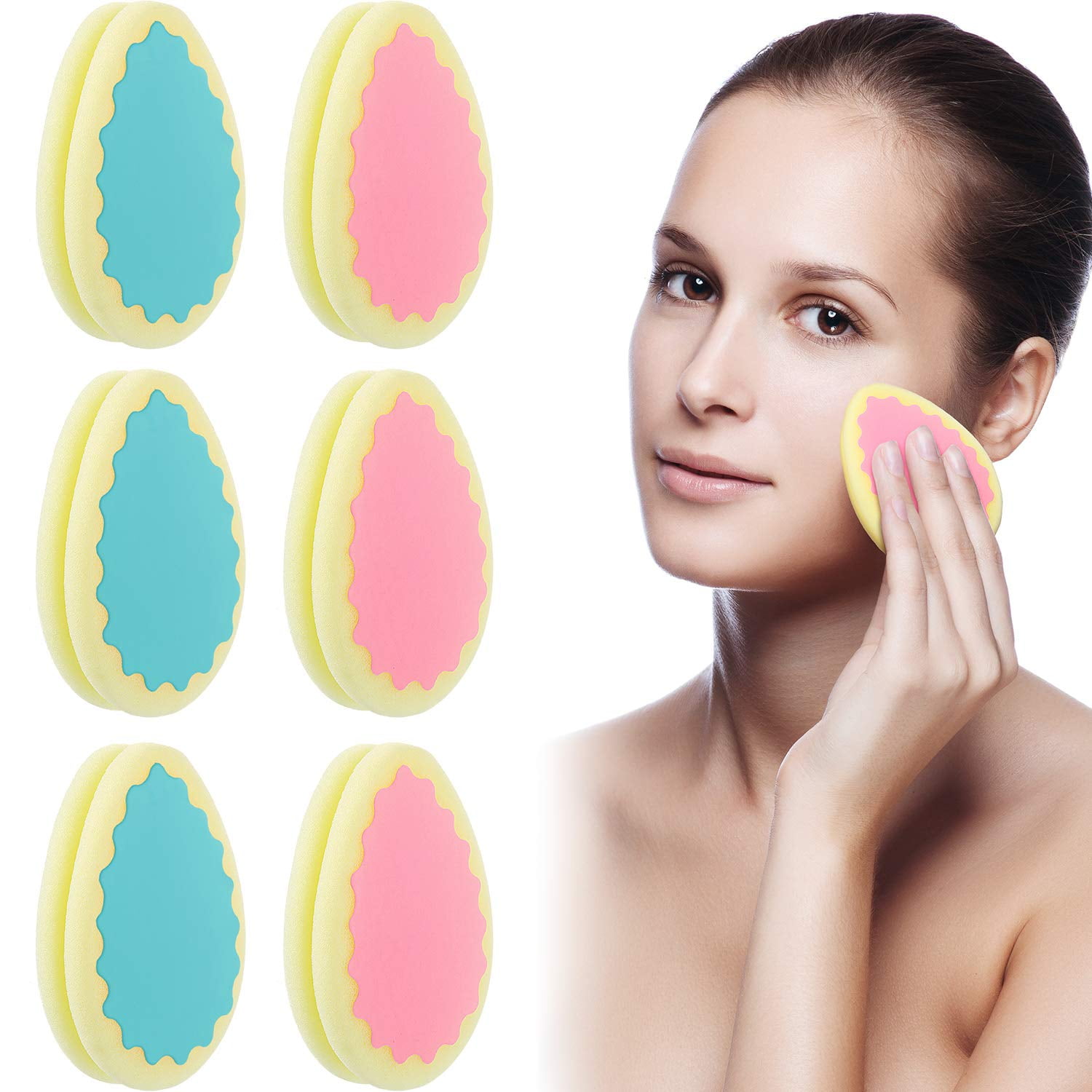 Visland 6PCS Hair Remover Sponge ,Magic Painless Hair Removal Sponge
