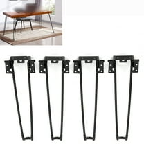 Folding Table Legs Furniture Legs Accessories Dining Table Desk Black Heavy Duty Steel Leg DIY Coffee Table Furniture Legs,Set of 4