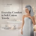 thumbnail image 6 of Modern Threads Cobblestone 6-Piece Cotton Adult Bath Towel Set, Silver, 6 of 10