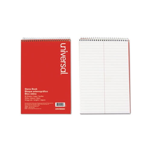Steno Books Gregg Rule, 6 x 9, White, 80 Sheets