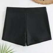 vigerkar Period Swimwear Menstrual Leakproof Swim Shorts Quick Dry 3 High Waisted Bathing Suit Bottoms for Womens Black, XL
