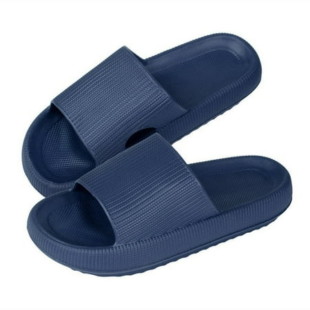 

QWZNDZGR 2022 Summer Non-Slip Flip Flops Thick Platform Men Bathroom Home Slippers Anti-Odor Soft Sole Lightweight Sandals Cloud EVA