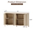 thumbnail image 7 of AODAILIHB Storage Cabinet Wood, Buffet Coffee Decorated Bar Cabinet, Kitchen Cabinet with Adjustable Dividers for Entryway, Dining Room, Natural, 4 Doors, 7 of 7