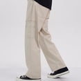 thumbnail image 2 of Men's Cargo Pants Pant Shuffle Pants Big N Tall for Men Carpenter for Men Size Open Toe Cargo Sweatpants Mens Slim Fit Boy Stocking Phone Pocket Mens Casual Solid Relaxed Fit Beige M, 2 of 9