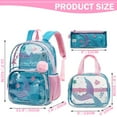 thumbnail image 3 of Kids Hardshell Luggage Sets with Wheels Travel Essentials 5 Piece Rolling Carry on Suitcase for Girls with Travel Pillow Pen Bag Toddler, 3 of 6