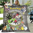thumbnail image 2 of Cartoon Pokemon Pikachu Flannel Blanket Children Adult Gift Bedding Bedspread Sofa Spring and Autumn Warm Blanket Home Decor, 2 of 5