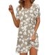 thumbnail image 4 of Vestido de Verano para las Mujeres Gradiente Impreso Cuello en V Manga Corta de la Longitud Del Tobillo Vestido, Vestido Corto de Verano, 4 of 5