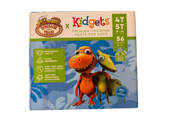 Dino Train Kidgets 56ct - Washable toddler pants for grocery