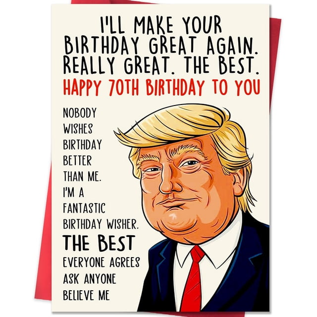 Tarjeta de cumpleaños ACHICGIRL divertida para 70 años, para mujer y hombre