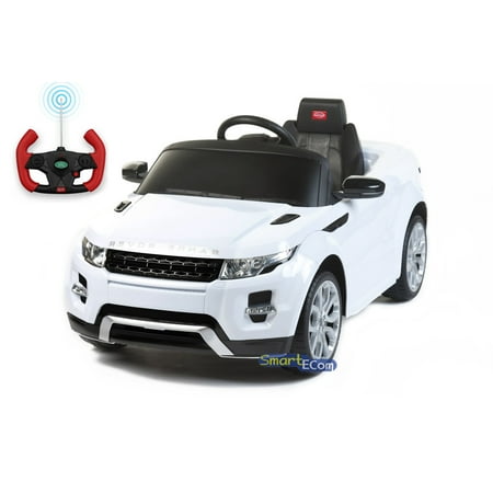 12V Electric power car Range Rover Evoque Ride on toy for kids with Remote Control LED lights MP3 music and horn - (Best Battery For Range Rover Sport)