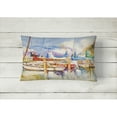 thumbnail image 2 of Carolines Treasures JMK1049PW1216 End Stall Sailboats Canvas Fabric Decorative Pillow  12H x16W multicolor, 2 of 3