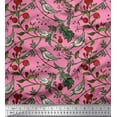 thumbnail image 1 of Soimoi Cotton Poplin Fabric Bird & Leaf Bird Print Sewing Fabric Yard 42 Inch Wide, 1 of 3