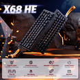 thumbnail image 2 of ATTACK SHARK X68 HE 8000Hz Rapid Trigger Keyboard, 0.01mm RT Accuracy Wired Gaming Keyboard with Magnetic Switch, Adjustable Actuation, Rapid Trigger, Snap Tap, RGB Lighting for PC/Mac, Black, 2 of 9
