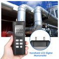 thumbnail image 3 of Abody Professional Dual-port Digital Manometer Handheld Differential Pressure Gauge HVAC Gas Pressure Meter Large LCD with Backlight, 3 of 7