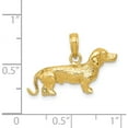 thumbnail image 6 of 14K Yellow Gold Solid Polished 3-D Wire Haired Dachshund Charm (17 X 25) Made In Peru c2360, 6 of 6