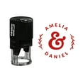thumbnail image 1 of Printtoo Roound Personalized Red Self Inking Wedding Favor Stamp Custom Custom Name Rubber Stamper-40 mm, 1 of 6
