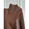 thumbnail image 6 of Women's Sheer Knit Top V-Neck Cold Shoulder Cutout Shoulder Long Sleeve Loose Fit Pullover for Fall Winter Layering Boho Vacation Daily Outfits, 6 of 8