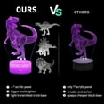 thumbnail image 2 of YSTIAN Dinosaur 3D Night Light for Boys 4 Pcs Hologram Illusion Lamp with 16 Color Changing & Remote Birthday Control Dinosaur Gifts for Girls Kids Room, 2 of 6