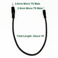 thumbnail image 5 of 2pcs 1ft 2.5mm Mono Male to 3.5mm Mono Monaural TS Male Jack Plug 12V Trigger Audio Adapter Connector Cable for Logitech Harmony Hub Parasound Amp, 5 of 14