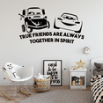 thumbnail image 2 of True Friends Are Always Together In Spirit - Quote Cars Characters McQueen And Mater Silhouette Vinyl Wall Art Sticker Wall Decal Decoration Home Room Classroom Nursery Living Room Size (24x40 inch), 2 of 3