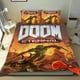 thumbnail image 1 of Doom Eternal Conjunto de sábanas temático, trío de piezas, cómodo y amigable con la piel, diseño único, regalo de decoración para el hogar para familiares, amigos y fans, 90 cm * 190 cm, 1 of 6
