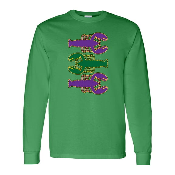 Inktastic Mardi Gras Celebration Funny Crawfish Long Sleeve T-Shirt