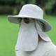 thumbnail image 4 of Sombrero de ala ancha con solapa de cuello desmontable y cubrebocas para hombre y mujer, ideal para pesca, viajes al aire libre, 4 of 7