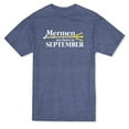 thumbnail image 1 of Mermen Born In September Cool And Trendy Birthday Men's Blue T-shirt, 1 of 1