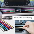 thumbnail image 2 of 10 Piezas De Estilo Cromado De Moldeo De Coche De Ventilación De Aire De La Tira Acondicionado Salida Rejilla De Decoración En Forma De u huangjie unisex, 2 of 2