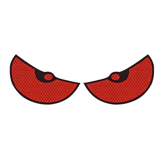 Abbracc Big Eyes Car Sticker Cute Motorcycle Sticker for Bike Air Conditioner Window red