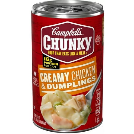 Campbell's Chunky Creamy Chicken & Dumplings Soup 18.8 oz (Pack of 24)