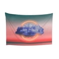 thumbnail image 4 of Neon Light Cloud Stars Tapestry, Ocean Sky Wall Hanging Tapestries Dorm Room Home Decor, 60" x 40", 4 of 6