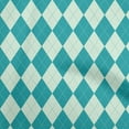 thumbnail image 1 of oneOone Cotton Jersey Dark Teal Green Fabric Check Argyle Sewing Material Print Fabric By The Yard 58 Inch Wide, 1 of 4