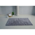 thumbnail image 3 of Zig Zag Pattern Cotton Non-Skid Back Bath Rug 24" x 40" Silver by Castle Hill London, 3 of 3