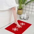 thumbnail image 6 of Red White Snowflake Christmas Bathroom Rugs 24"x 16" Non-Slip Rubber Backed Machine Washable, Soft Absorbent Shaggy Xmas Bath Mat Rug Winter Themed Christmas Festive Bathroom Floor Mat, 6 of 7