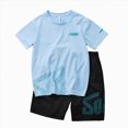 thumbnail image 4 of Boys Athletic Shorts Set Summer Outfits Quick Drying Sports Outfits Striped Short Sleeve T-Shirt and Shorts Sports Tracksuit, 4 of 4