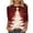 ZQR3-Red, variant on VKOYWKM Fall Tops Women 3/4 Length Sleeve Women Tops Christmas Santa Graphic Tees Loose Fit Crew Neck Xmas Family Party Top Blouses