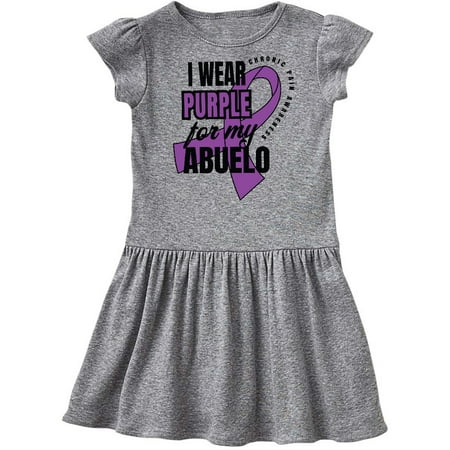 

Inktastic Chronic Pain I Wear Purple For My Abuelo Gift Toddler Girl Dress