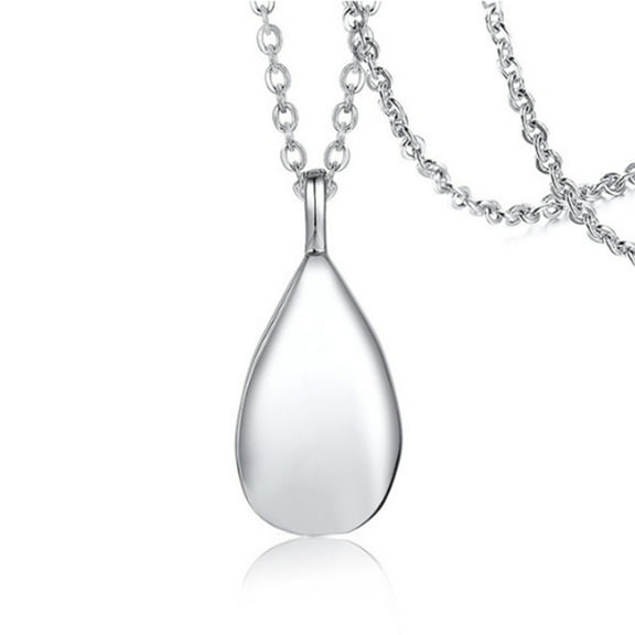 Necvior Urn Necklace for Ashes Teardrop Pendant Necklace Cremation Jewelry for Men Women
