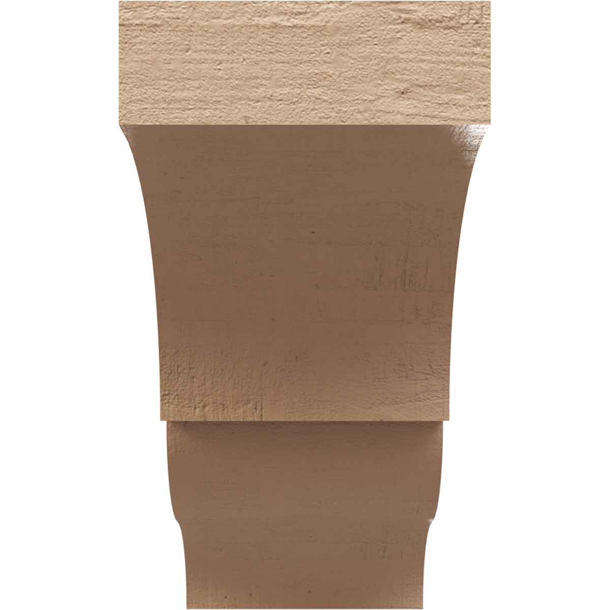 3"W x 9"D x 6"H Classic Asheboro Rough Cedar Woodgrain TimberThane Corbel, Primed Tan