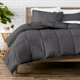 thumbnail image 4 of Bare Home Down Alternative Comforter Set - 3-Pieces - All Seasons - Oversized King, Forged Iron Gray, 4 of 10