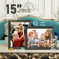 thumbnail image 3 of Fullja Digital Photo Frame WiFi 15 inch, 32GB Slideshow Smart Digital Photo Frames Wall Mounted, Motion Sensor, Supports 64GB USB, Unlimited Online Cloud Storage Sharing Photos/Videos via Email/App, 3 of 5