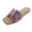 Lilac, variant on Women's Crystal Rhinestone Embellished Comfort Cushion Slide Casual Sandal Flat Heel